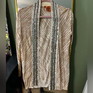 Tory Burch Beaded Cardigan
